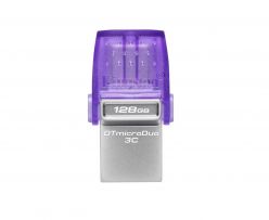 CHIAVETTA DUAL USB C USB A KINGSTON DT microDuo3G3 da 128 GB, 3.2 Gen1, OTG, con cappuccio - DTDUO3CG3/128 GB