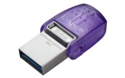 CHIAVETTA DUAL USB C USB A KINGSTON DT microDuo3G3 da 64 GB, 3.2 Gen1, OTG, con cappuccio - DTDUO3CG3/64 GB