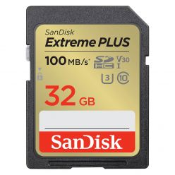 SDHC 32 GB SANDISK EXTREME PLUS, 100/60 MB/s, UHS-I, C10, U3, V30 - SDSDXWT-032G-GNCIN