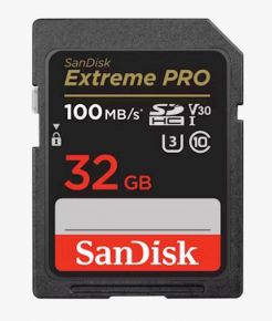SDHC 32GB SANDISK EXTREME PRO, 100/90MB/s, UHS-I, U3, C10, V30 - SDSDXXO-032G-GN4IN
