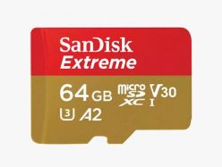 SDXC SANDISK MICRO 64GB EXTREME, 170/80MB/s, A2, U3, V30, C10, UHS-I, adattatore - SDSQXAH-064G-GN6MA