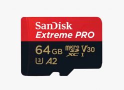 SDXC SANDISK MICRO 64GB EXTREME PRO, 200/90MB/s, A2, C10, UHS-I, U3, V30, adattatore - SDSQXCU-064G-GN6MA