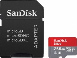 SDXC SANDISK MICRO 256GB ULTRA, 150MB/s, UHS-I, C10, A1, adattatore - SDSQUAC-256G-GN6MA