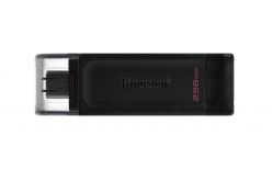 DISCO USB C KINGSTON 256GB DT70, 3.2 Gen1, plastica, con cappuccio - DT70/256GB