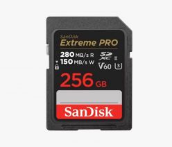 SDXC SANDISK 256GB EXTREME PRO – UHS-II, 280/150MB/s, V60, U3, C10256G-MN4IN