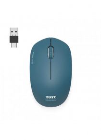 Mouse PORT WL USB-A/USB-C blu - 900545