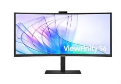 Monitor SAMSUNG 34" S65VC ViewFinity S6 curvo, VA, 3440x1440, HDMI, DP, USB-C, fotocamera - LS34C652VAUXEN