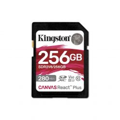 SDXC KINGSTON Canvas REACT Plus da 128 GB, 280/150 MB/s, UHS-II, C10, U3, V60, 4K - SDR2V6/256 GB