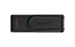 CHIAVE USB KINGSTON 64GB DT Exodia S, 3.2 Gen1, nera, con cappuccio girevole - DTXS/64GB
