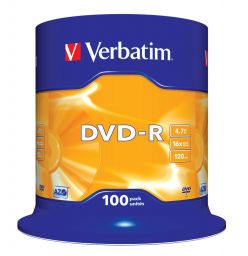 DVD-R VERBATIM 16X 4.7GB CAMPANA 100PZ 43549