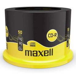 CD-R MAXELL 80Min 700MB 52X In Campana da 50 pezzi