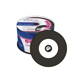 CD-R VINYL Stampabili Inkjet Printable BLACK DYE 52x 700MB MEDIARANGE In Campana da 50 Pezzi MR226