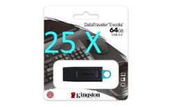 25 PZ CHIAVETTA USB3.2 KINGSTON 64GB DTX EXODIA  DTX/64GB